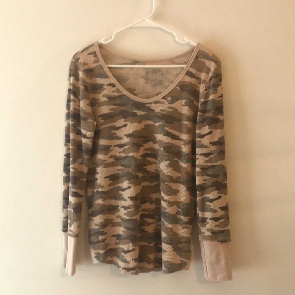Free People Camo Shirt